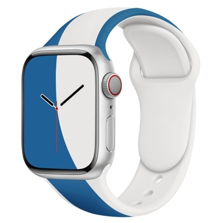 IC Designet for Apple Watch Band 42/44/45 mm (blå/hvit)