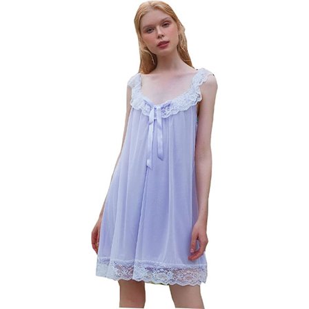 Pyjamas för kvinnor Spetspyjamas Victoria Retro Pyjamas Casual , ljuslila, XL