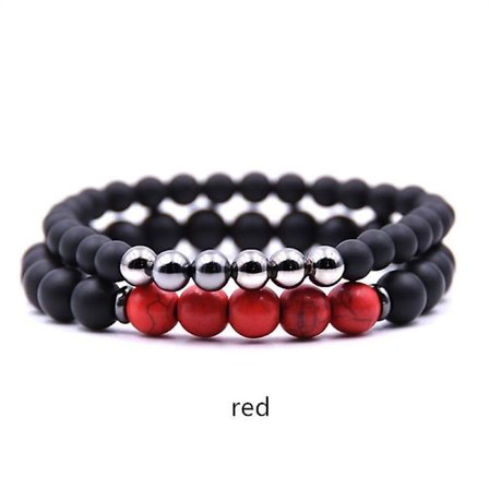 Magic Fish Buddha Armband Lucky Gem Mode Naturlig Svart Mantra Bön Rostfria stålpärlor