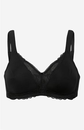 Triumph - Bygellös bh Modern Lace+Cotton - svart - för damer - 80E - Cellbes