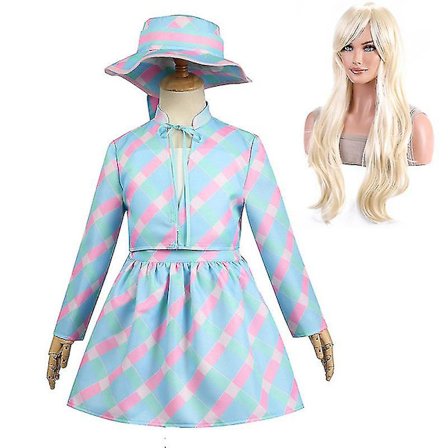 Film Barbie Kostym För Vuxet Barn Blå Klänning Halloween Fancy Dress Karneval Kostym Full Set