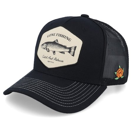 SQRTN - Black trucker Czapka Z Daszkiem - Catch Cap Black Trucker @ Hatstore