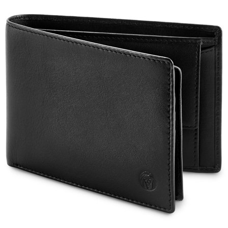 Kingston Black Leather Wallet for French ID Cards for Men - Card Holders