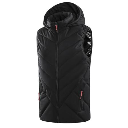 Uppvärmd Väst Vinterväst Thermal Gilet Varmjacka Svart L