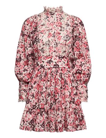 Cotton Slub Mini Dress Kort Klänning Multi/mönstrad By Ti Mo