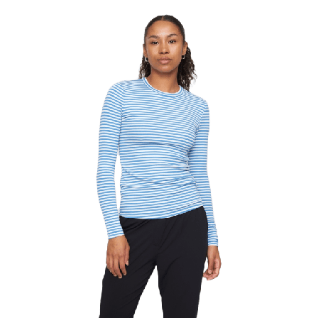 Soft Rebels Srfenja Stripe O-neck Top Blusar Dam Blå XL