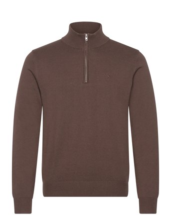 Abercrombie & Fitch Long Sleeve Icon Quarter Zip - Brown - M