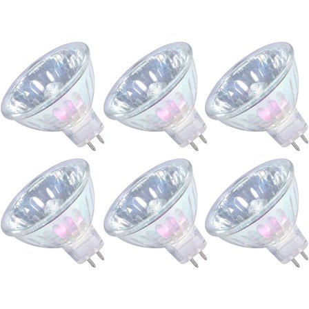 MR16 Halogenlamper 20W 12V GU5.3 Spotlights for Takbelysning Dimbar, 36° Strålvinkel, 3000K Varmhvit, 2-pinsbase, 6-pakning