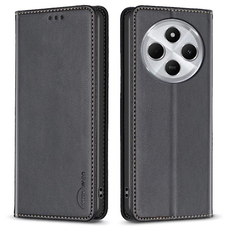 BINFEN COLOR For Redmi 14C Case PU Leather Phone Cover