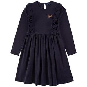 Kids - GANT Heart Script Branded Jersey Dress Evening Blue 98/104 cm - Dresses - 98/104 cm - Navy