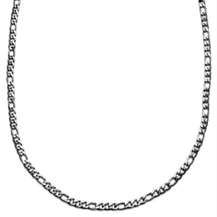 Collana Curtis Amager con catena Figaro color argento per uomini - Collane in acciaio