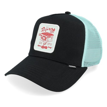 Djinns - Preto trucker Boné - Hft Cap Street Disco Black/Mint A-Frame Trucker @ Hatstore