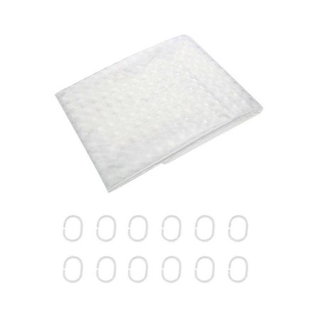 3D Katteøje Bruseforhæng med Lommer Badeværelse Vandtæt PEVA Badeforhæng