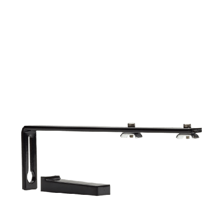 Kirsch Vinkel till Flexi-skena Gardiner Svart 20