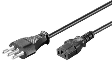MicroConnect Strømkabel - IEC 60320 C13 til CEI 23-16/VII (hann) - 1.8 m - svart - Italia