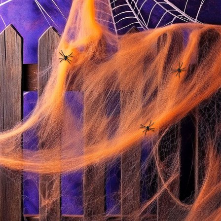 Oransje Spindelvev med Edderkopper 50g