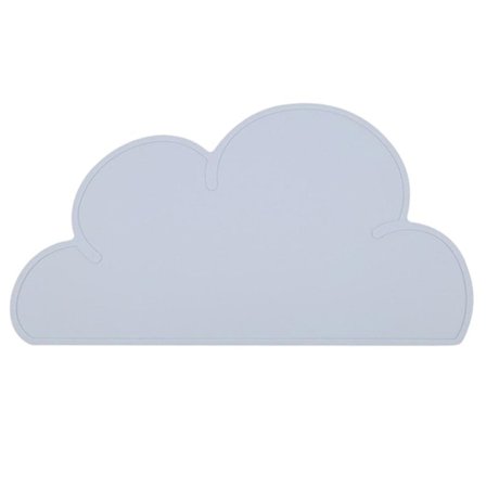 Lasten silikoninen pilvenmuotoinen ruokailualusta, pöytämatto, pestävä ja kannettava (harmaa)(43.00X24.00X0.30CM,harmaa)