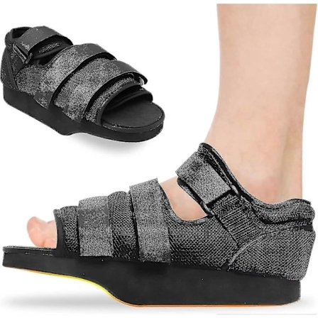 1 kpl Wabjtam Post Op -kengät murtuneen varpaan leikkaukseen, etujalan paineen keventävä parantava saapas, leikkauksen jälkeinen kiilamainen 