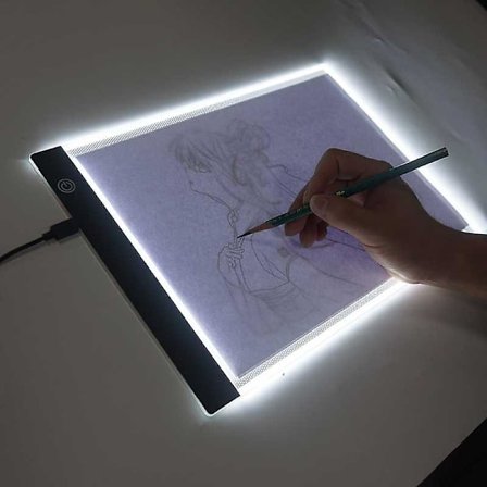 A4 LED-lyspad kompatibel med diamantmaling, USB-drevet lysbrett digitalt grafikkbrett kompatibel med tegnebrett kunstmaleribrett
