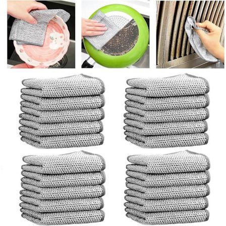 20 nye multifunksjonelle oppvaskkluter laget av ripebestandig stål for allsidig bruk