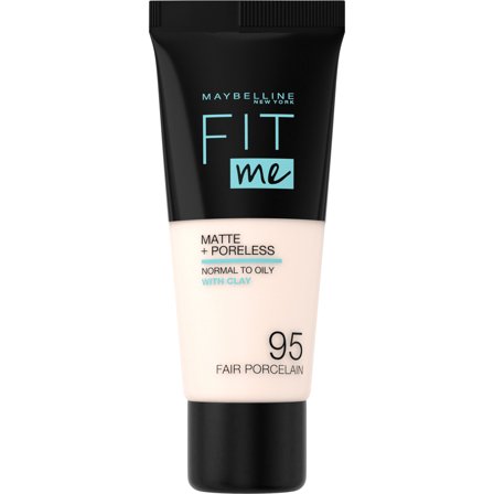 Maybelline New York Fondotinta Opacizzante Fit Me! Matte&Poreless Fair Porcelaine (095) - Fondotinta liquido