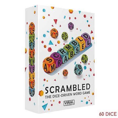 Scrambled Dice Ordspel - Familie-Party Staveudfordring Hurtigt Brætspil for 1-5 Spillere