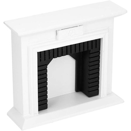 1:12 Skala Miniatyr Vit Öppen Spis Trä Dockhus Fairy Lands