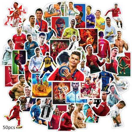 50 stk. Cristiano Ronaldo klistermærker vandtætte bærbare skateboard bagage klistermærker DIY