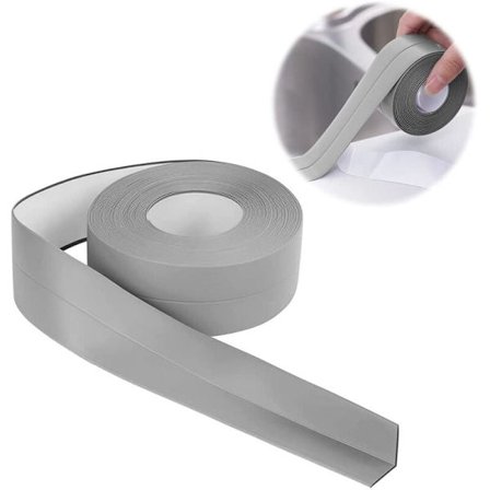 Baderomstetting - 3,2m55mm Selvklebende PVC Vanntett List - Selvklebende Fleksibel Gulvlist