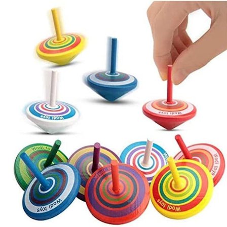 15 Træsnurretoppe til Børn - Hyld som Festgaver til Børnefødselsdage eller Små Gaver til Gæster (Tilfældig Farve)