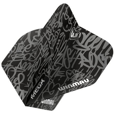 Winmau Mega Standard Black Dart Flights | Winmau.com