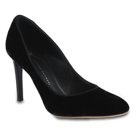 Giuseppe Zanotti, Womens pumps shoes in velvet with stiletto heel Czarny, Kobieta, Rozmiar: 36 EU