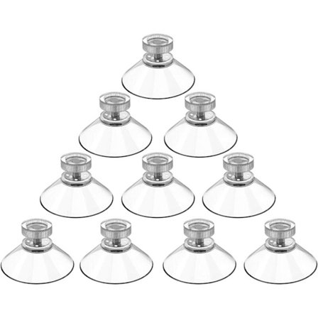 Sugekopper med gjenger og riflede muttere, transparente, sugekopper for kjøkken, veggmøbler, baderomshåndklekroker