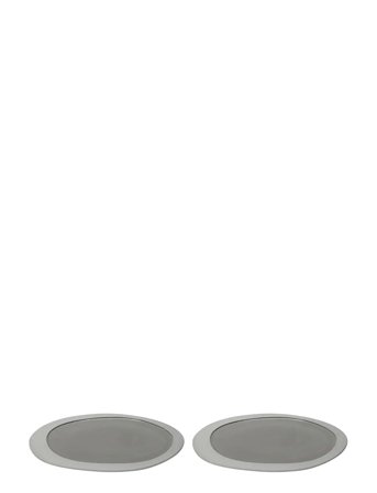 Valerie Objects Plate Maarten Baas L Set Of 2 - Silver - Ø 33.6 CM