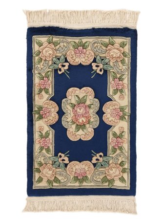 Oriental China 90 Line Rug 60X90 Black/Orange Wool, China