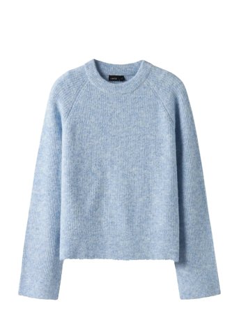 LMTD Nlfkleave Ls Short Knit Noos - Blue - 170-176