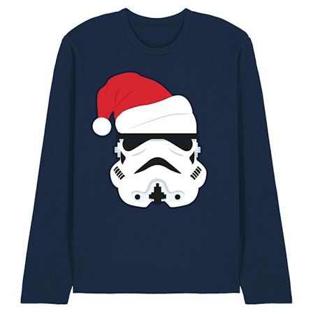 Star Wars Unisex Vuxen Stormtrooper Tomteluva Långärmad Jul-T-shirt