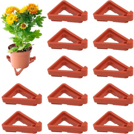 12 stk. - Blomsterpottefødder - Pottefødder - Plantestøtter - Plantebrikker - Blomsterpotteløftere