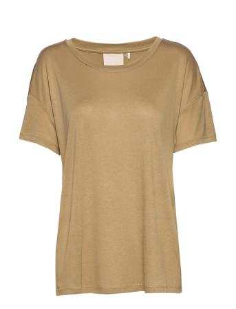 Besskb Tee T-shirt Top Beige Karen By Simonsen