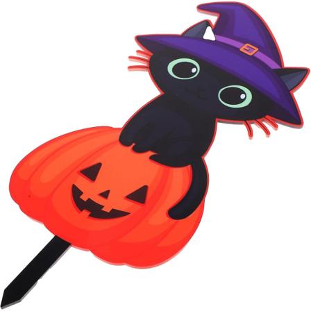 Halloween Pihakoristeet Kurpitsasisustus Ulkokyltit Kyltit Puutarhakyltit Akryyli Mini Haunted House -kyltti Halloween Pihan paalu 14.3*30CM