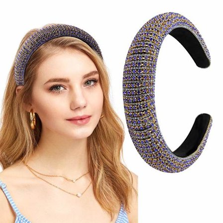 Perlehodebånd Diamant Hårbånd Mote Vattert Fløyel Stoff Hår