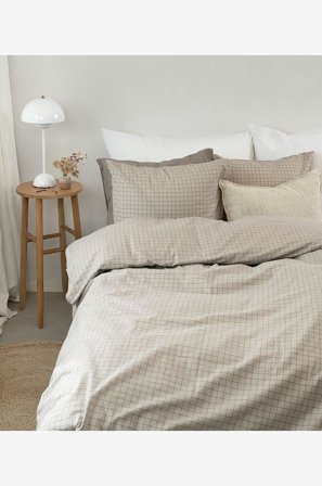 Borganäs of Sweden - Sengesett Birger Flanell - Beige - Sengesett - 150X210 - Fra Homeroom