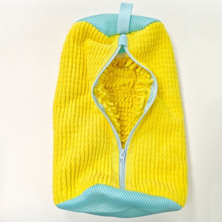 (Gul) 1 stk. Skovaskepose til vaskemaskine, vaskepose til sko til vaskemaskine og tørretumbler, genanvendelig skopose, vaskepose til sneakers