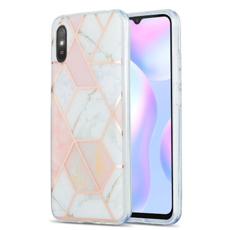 Marble Xiaomi Redmi 9A Etui - Lyserød