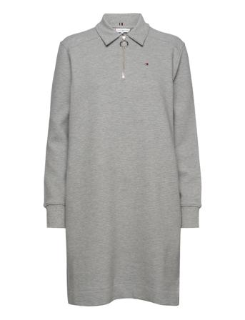 Rlx Ottoman 1/2 Zip Short Dress Kort Kjole Grå Tommy Hilfiger