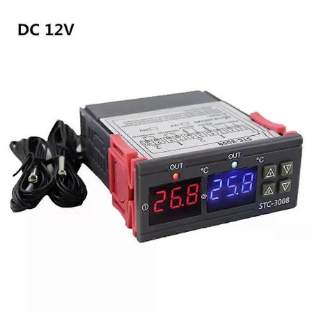 STC3008 Dobbelt Digital Temperaturregulator To Relæudgange 12V 220V Termoregulator Termostat Med Varmelegeme Køler STC-3008