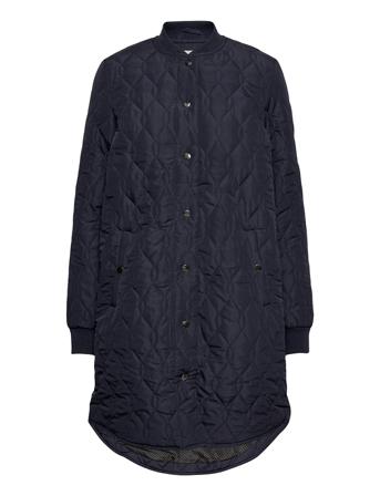 Ka Shally Quilted Coat Quiltet Jakke Blå Kaffe