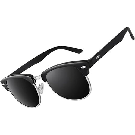 Polarisoidut aurinkolasit miehille naisille, Uudistettu UV400 kalastus- ja ajolasit, Mattamusta kehys harmaat linssit