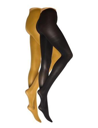 Tights 50Den 2 P Super Stretch Lingerie Pantyhose & Leggings Gul Lindex*Betinget Tilbud