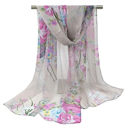 Naisten kevyet huivi, muodikkaat huivi, kukkakuvioinen huivi, huivi, A06